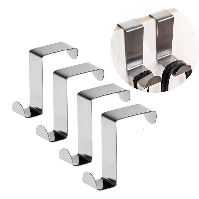 Kitchen Appliances Cabinet - Z-Shaped ห้องน้ําโดยตะขอสแตนเลสโดยด้านหลังแขวนพวงกุญแจ Coat Hook Home KITCHEN