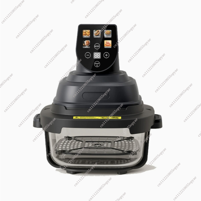 Air Fryer - หม้อทอดไร้น้ำมันแบบสองช่องพร้อมหน้าต่างมองเห็นได้ ทำจากแก้วโบโรซิลิเกตคุณภาพสูง ความจุขนาดใหญ่ ใช้ลมร้อนแบบ 3 มิติ
