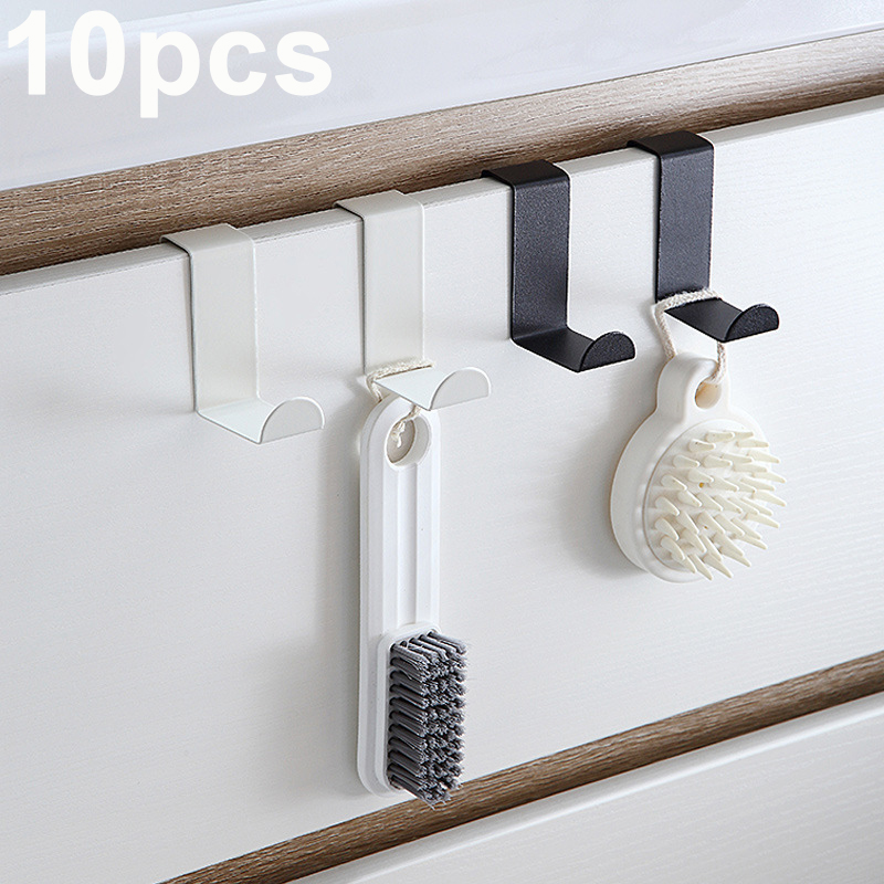 Kitchen Appliances Cabinet - Z-Shaped ห้องน้ําตู้ประตู Hook ประตูสแตนเลสด้านหลังแขวนพวงกุญแจ Coat Hook