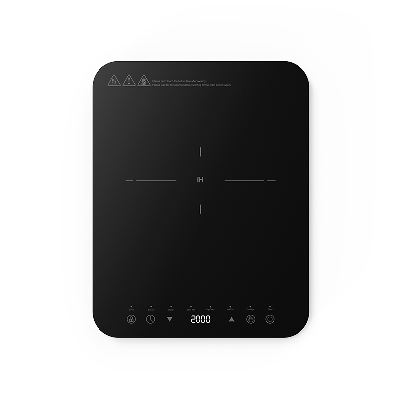 Induction Cooktop Portable - เตาแม่เหล็กไฟฟ้าแบบแยกส่วนพร้อมระบบกระจายความร้อนสองจุด ควบคุมด้วยระบบสัมผัส ใช้กับหม้อและเตาปิ้งย่างแบบพกพาได้