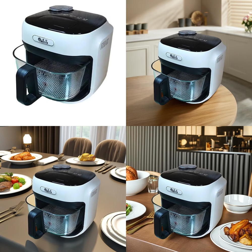 Air Fryer - หม้อทอดไร้น้ำมันไฟฟ้าดิจิตอล Silver Crest 8 ลิตร สำหรับทอดไก่และทำอาหาร