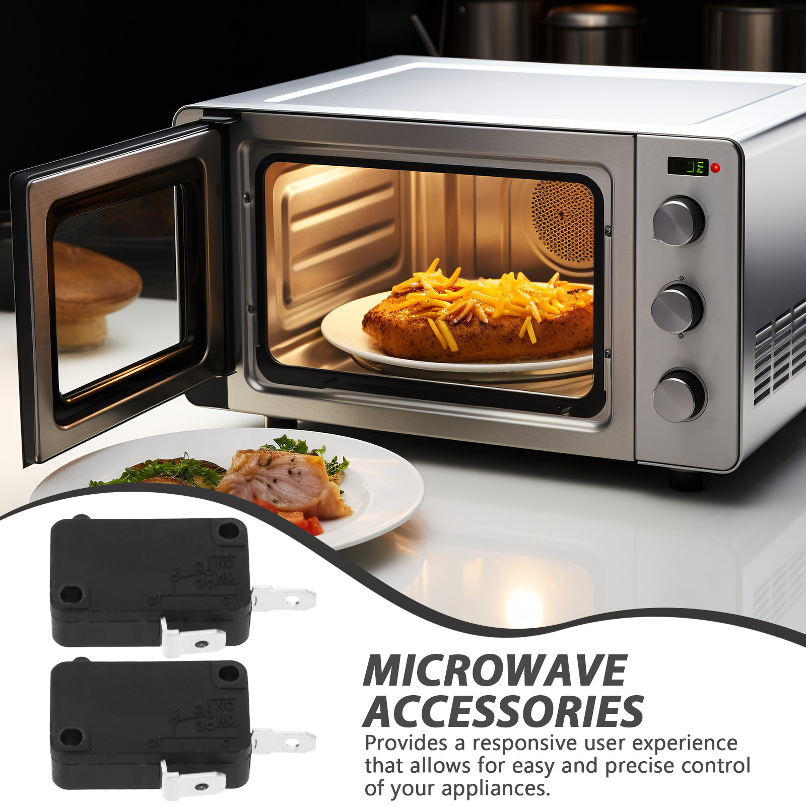 2 ชิ้น ไมโครสวิตช์ 2 ขา ปกติเป - Microwave Oven บทวิจารณ์และราคา