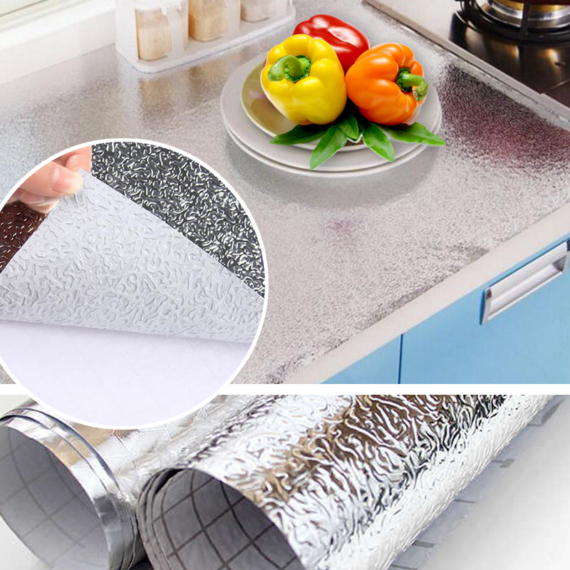 สติ๊กเกอร์ติดผนังห้องครัว ฟอยล - Kitchen Appliances Cabinet บทวิจารณ์และราคา