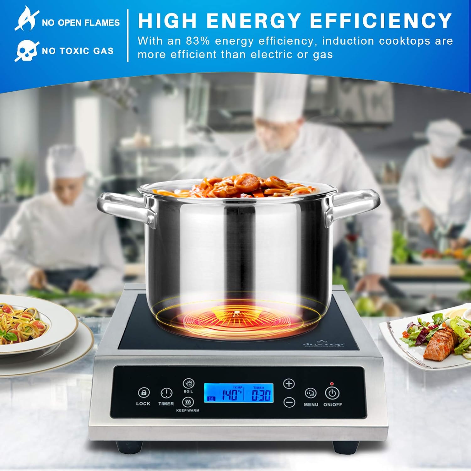 เตาแม่เหล็กไฟฟ้าแบบพกพาสำหรับม - Induction Cooktop Portable บทวิจารณ์และราคา