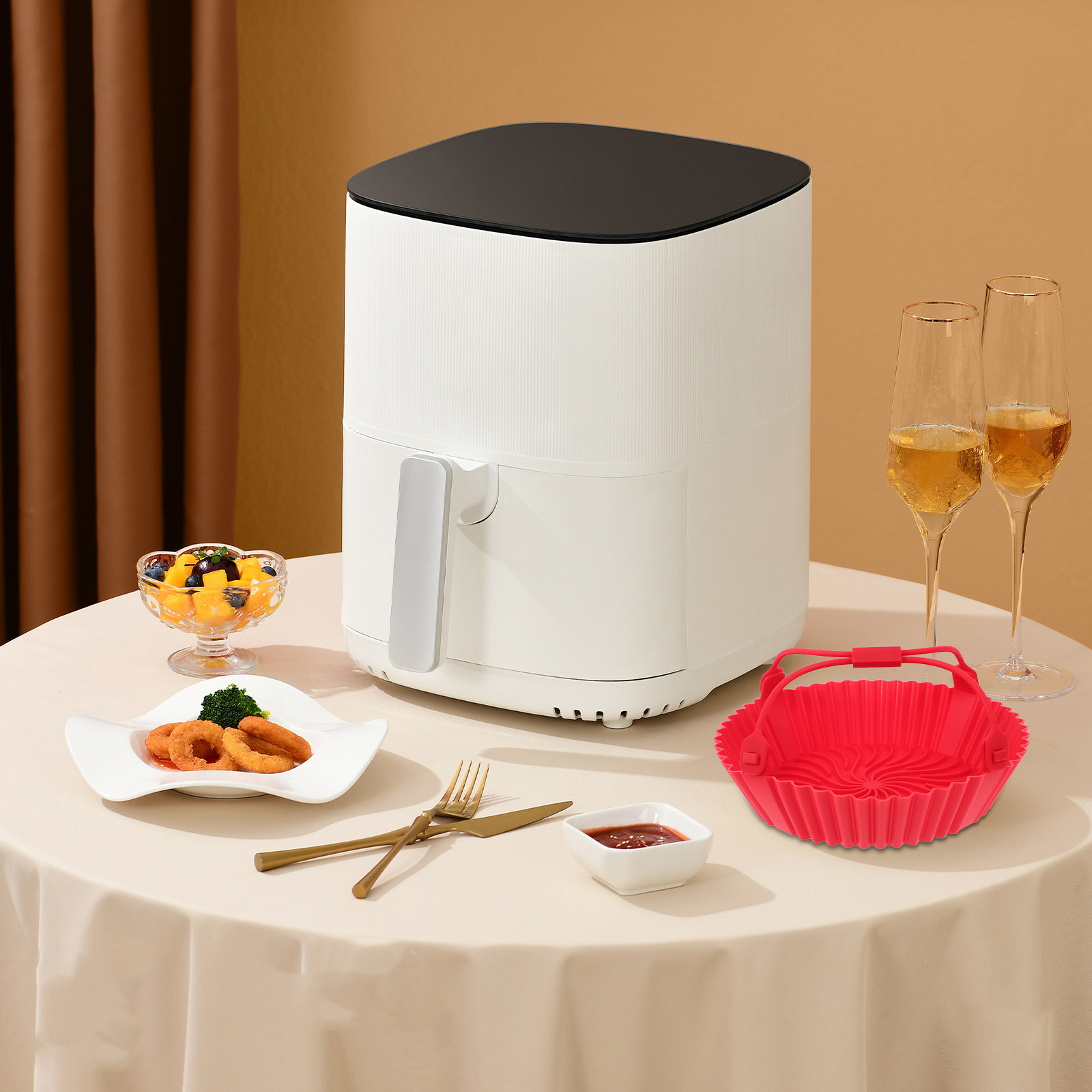 ถาดซิลิโคนสำหรับหม้อทอดไร้น้ำม - Air Fryer บทวิจารณ์และราคา