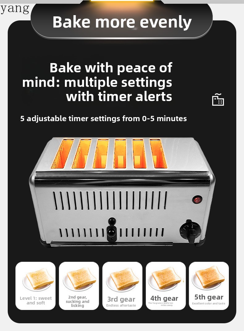 YJQ เครื่องปิ้งขนมปังเชิงพาณิช - Toaster บทวิจารณ์และราคา