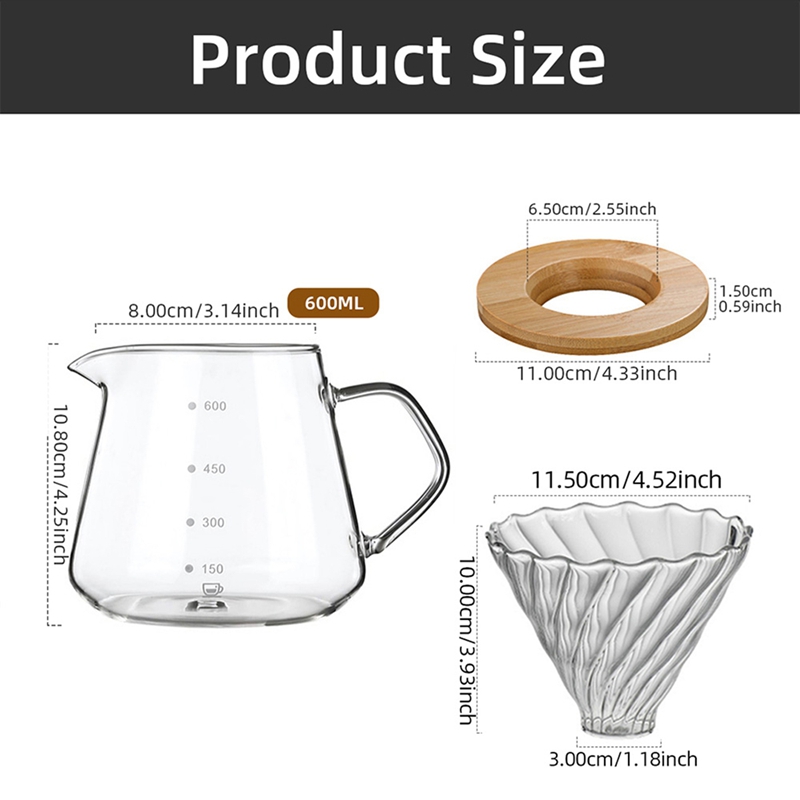 ถ้วยกรองกาแฟพร้อมขาตั้งไม้ 600 - Coffee Maker บทวิจารณ์และราคา